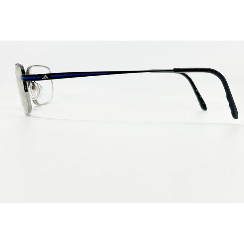 Adidas Eyeglasses Mens Black Blue Half Rim Frame af01 50 6053 52-19-140